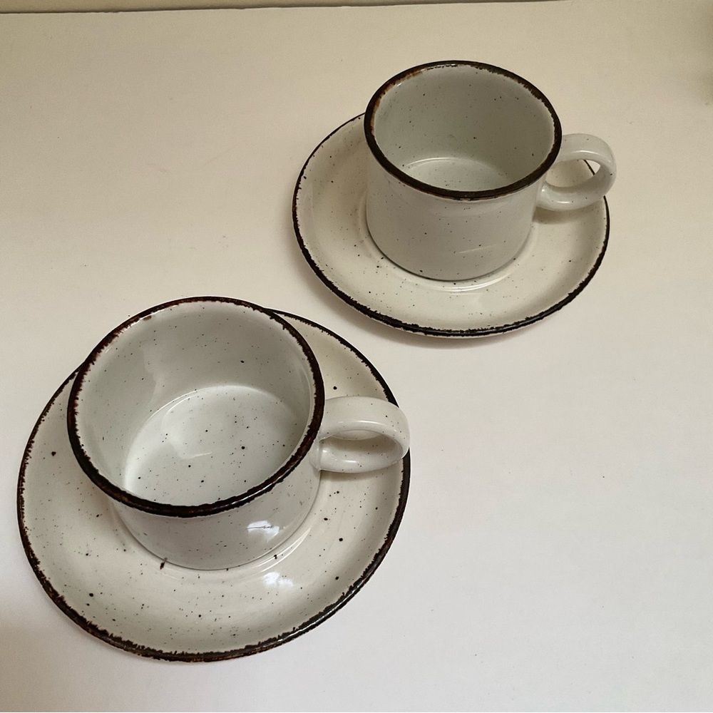 Vintage Stonehenge Midwinter England Set of 2 Cups and Saucers